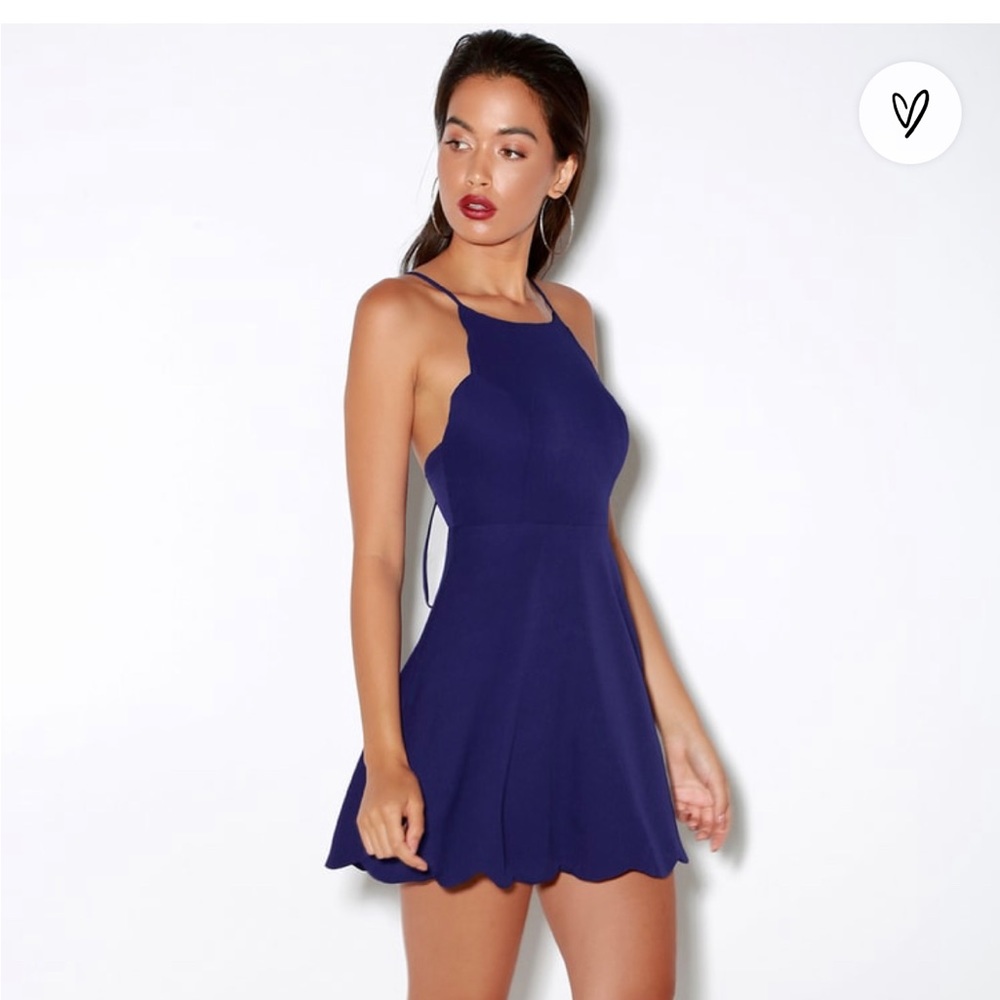 Lulus Play On Curves Royal Blue Backless Dress
